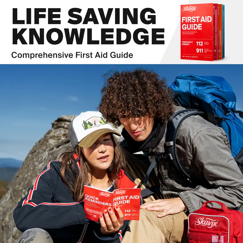 Skavix Large Comprehensive First Aid Kit Ideal for Car, Travel & Home - Emergency Kit for Hiking, Camping, Backpacking and Outdoors