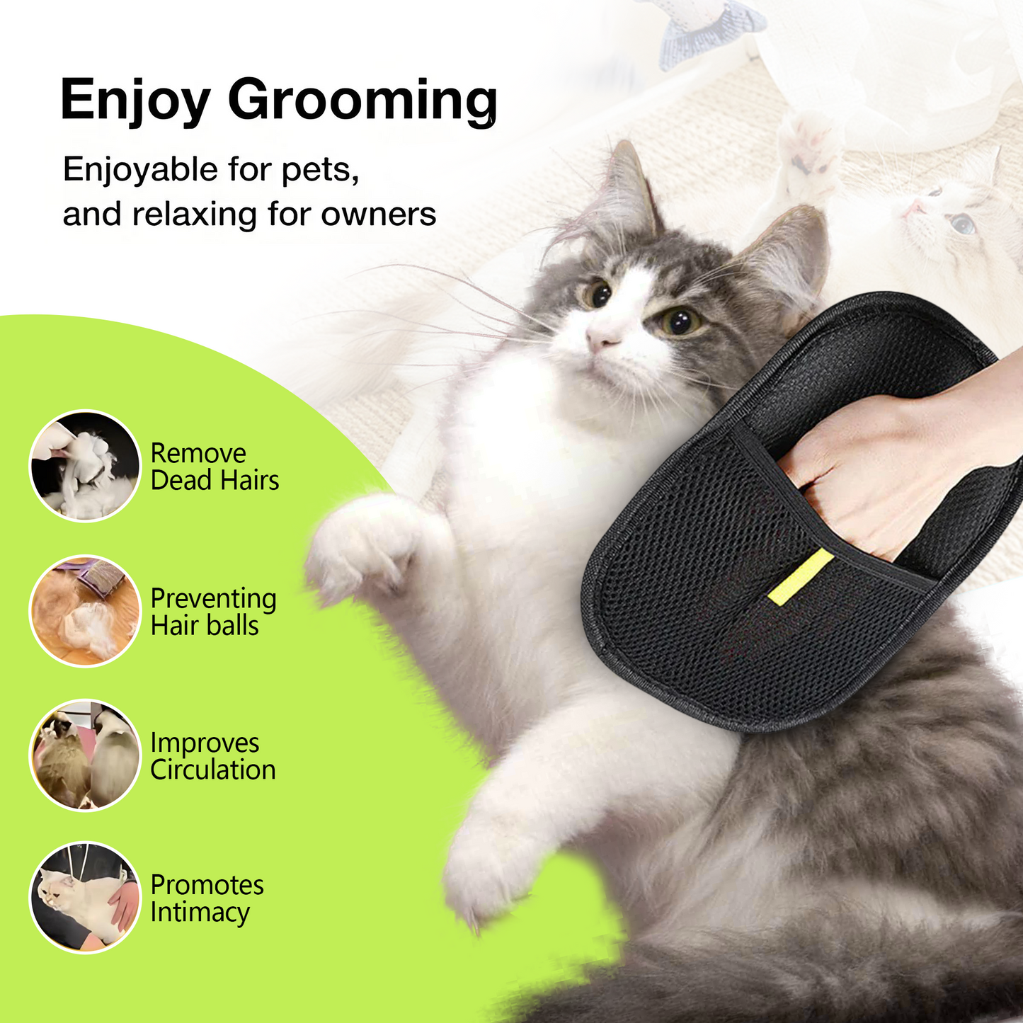 Pet Hair Removal Gloves——Easy grooming and hair removal