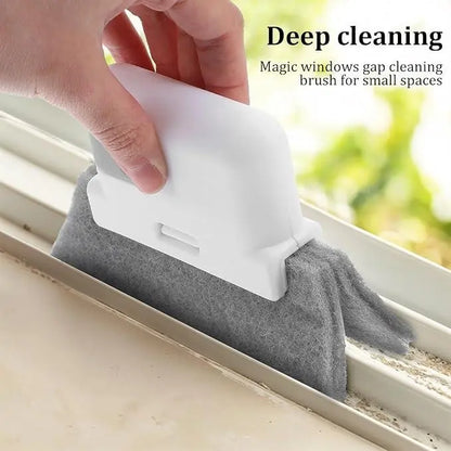 Window Cleaning Brush,Multifucation Groove Cleaning Brush for Household Use, 3 in 1 Window Sliding Door Track Cleaner, Sill, Tile Lines, Shutter, Car Vents, Keyboard, Small Spaces Clean Kit