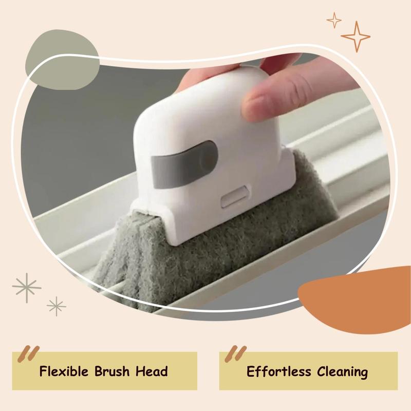 Window Cleaning Brush,Multifucation Groove Cleaning Brush for Household Use, 3 in 1 Window Sliding Door Track Cleaner, Sill, Tile Lines, Shutter, Car Vents, Keyboard, Small Spaces Clean Kit