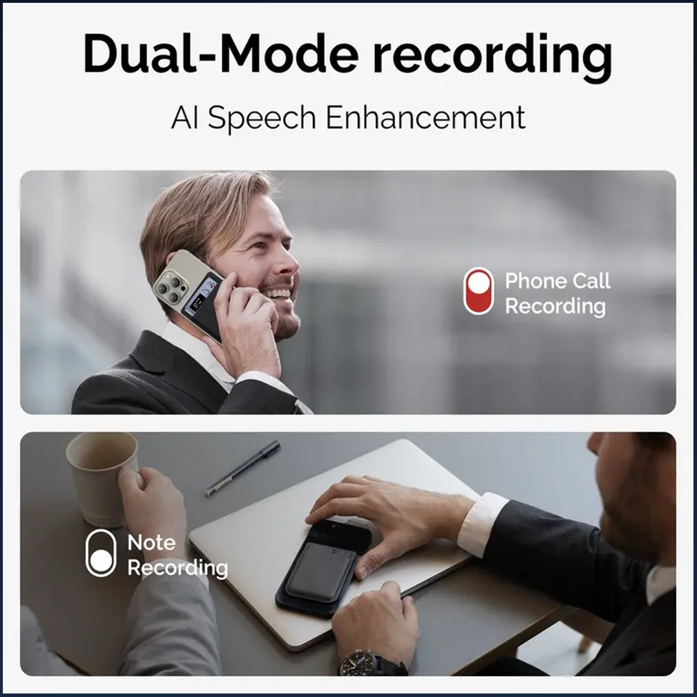Alisanda  Voice Recorder, Notetaker, Transcribe & Summarize, Support 112 Languages, Audio Recorder for Lectures, Meetings Black