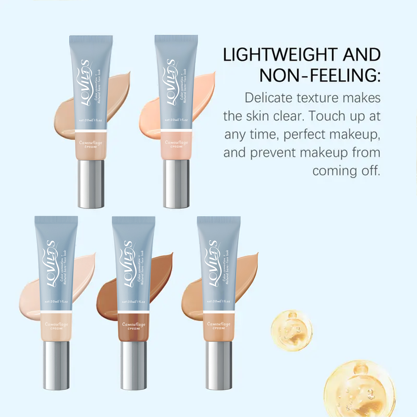 Final 3 Hours: 60%OFF🔥LOVILDS Nourishing Lightweight Foundation Series Thin Moisturizing Brightening Hydrating Non-Cakey Natural Finish
