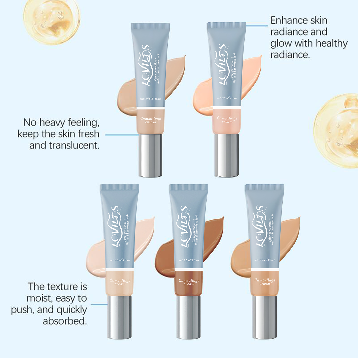 Final 3 Hours: 60%OFF🔥LOVILDS Nourishing Lightweight Foundation Series Thin Moisturizing Brightening Hydrating Non-Cakey Natural Finish