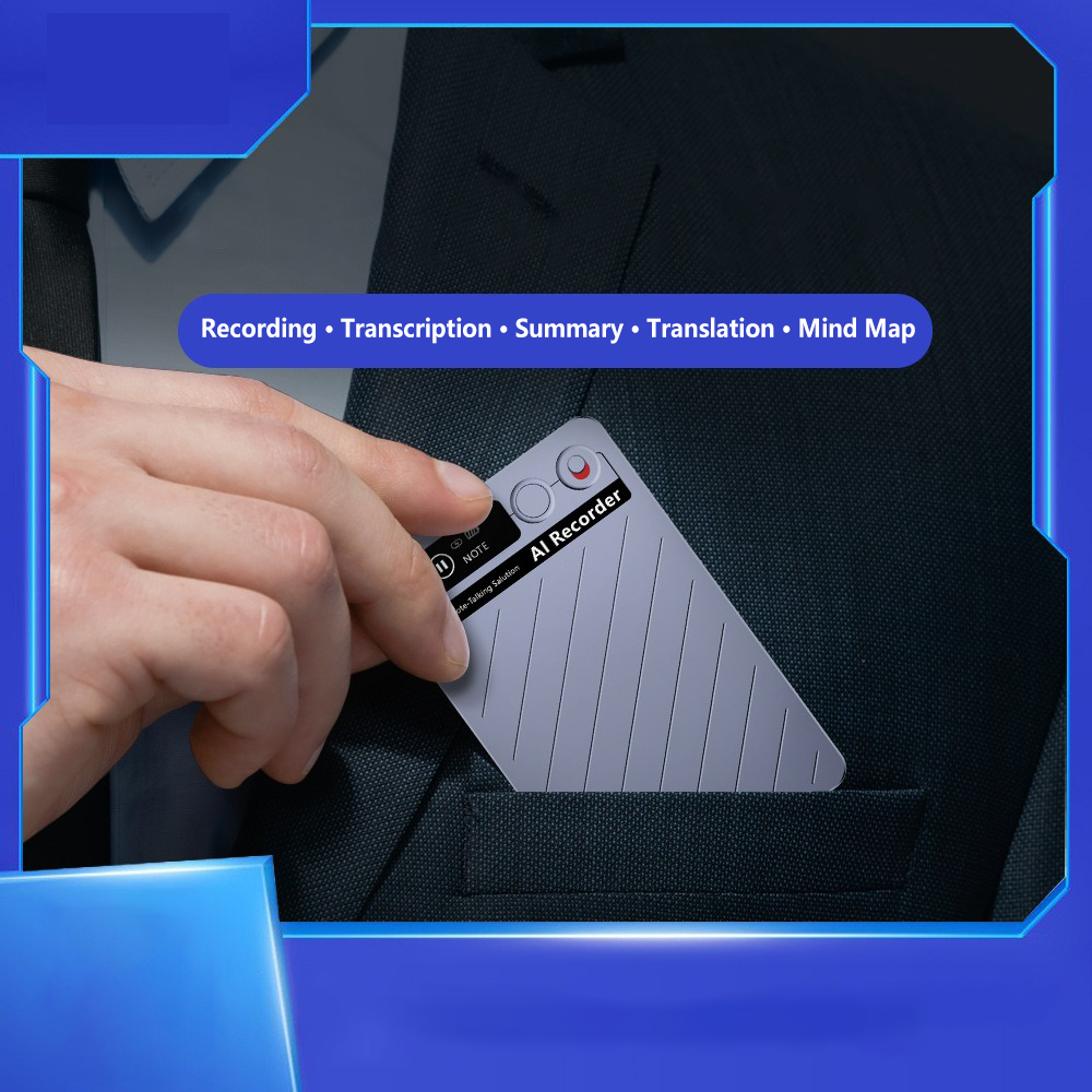 Alisanda  Voice Recorder, Notetaker, Transcribe & Summarize, Support 112 Languages, Audio Recorder for Lectures, Meetings Black