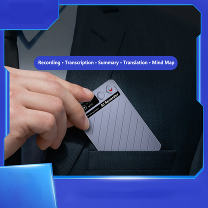 Alisanda  Voice Recorder, Notetaker, Transcribe & Summarize, Support 112 Languages, Audio Recorder for Lectures, Meetings Black