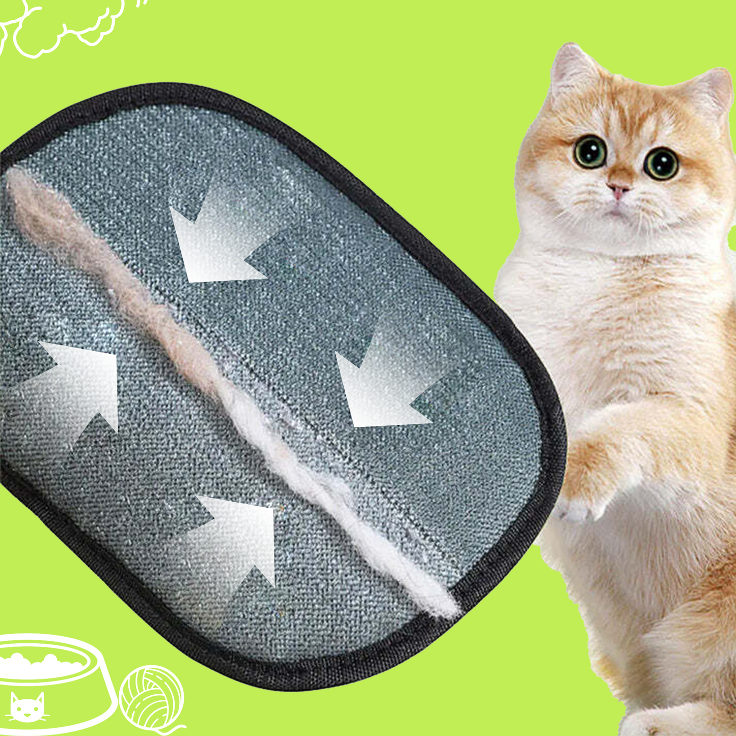 Pet Hair Removal Gloves——Easy grooming and hair removal