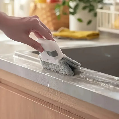 Window Cleaning Brush,Multifucation Groove Cleaning Brush for Household Use, 3 in 1 Window Sliding Door Track Cleaner, Sill, Tile Lines, Shutter, Car Vents, Keyboard, Small Spaces Clean Kit