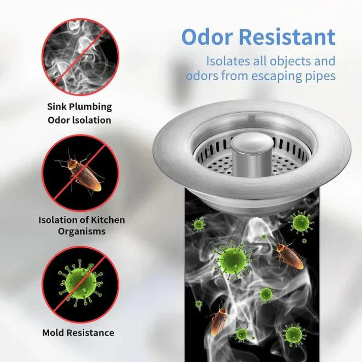 🔥LAST DAY 53% OFF-Upgraded 3 in 1 Kitchen Sink Drain Strainer