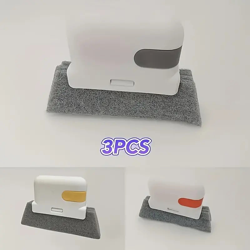 Window Cleaning Brush,Multifucation Groove Cleaning Brush for Household Use, 3 in 1 Window Sliding Door Track Cleaner, Sill, Tile Lines, Shutter, Car Vents, Keyboard, Small Spaces Clean Kit