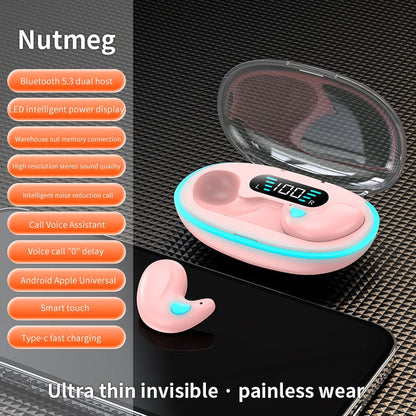 🏆Last 24 hours promotion, 40% to 80% off⏰Thin Waterproof Earbuds for Small Ears: Comfortable for Sleep, Exercise - No Pressure, Low Delay, Long Life